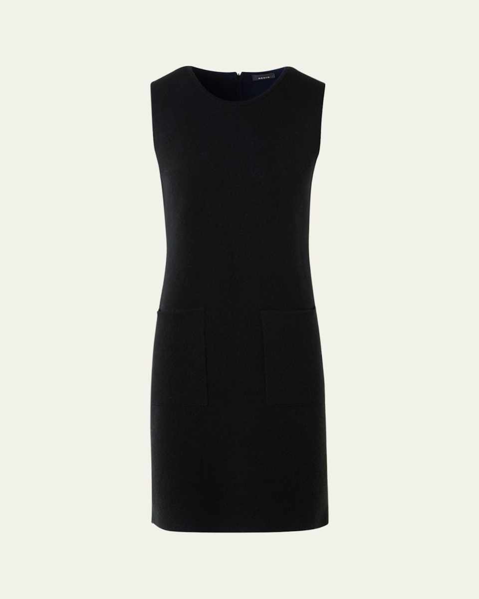 Cashmere Double-Face Knit Sleeveless Dress